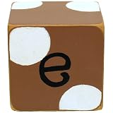 New Arrivals Letter Block E, Chocolate White by New Arrivals