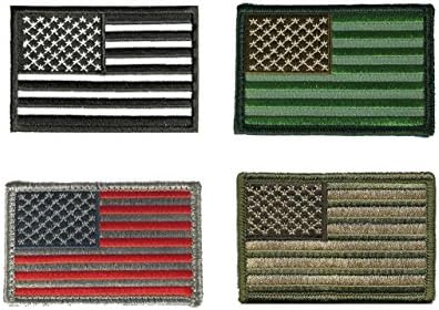 Tactical USA Flag Velcro Patch Bundle for Condor Cap, Rapdom Tactical Operator Cap, Rotho Special Forces Cap, Under Armour Tactical Cap and Other Special Forces Tactical Cap