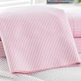 IMAGE OF Lauren by Ralph Lauren Bedding University Pink Striped Oxford Twin Extra-Long 3-pc Sheet Set