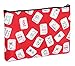 Mah Jongg Red Color Tiles 3 Zipper Mah Jong Purse for Mahjong Card