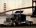 Peterbilt Semi and Golden Gate Bridge Art Print POSTER - 20" x 16"