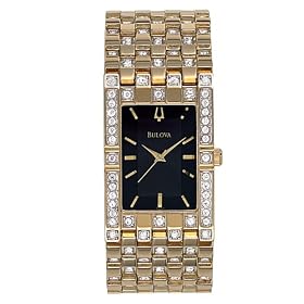 Bulova Men's Crystal Bracelet Watch #98A63