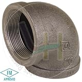 NUSET 1 1/2 Malleable Black Iron Elbow - 90 Degrees (B90-40)