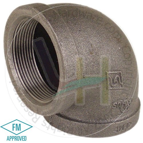 NUSET 1 1/2 Malleable Black Iron Elbow - 90 Degrees (B90-40)