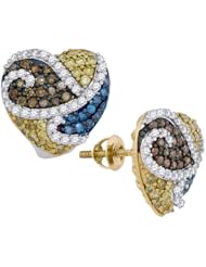 1.24CTW-DIA HEART EARRING