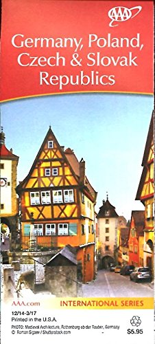 MAP OF GERMANY, POLAND, CZECH & SLOVAK REPUBLICS /HUGE FOLDOUT /COUNTRIES+++++