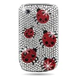 Hard Snap on case With SILVER LADYBUG Bling Bling Full Diamonds Desing Face ....