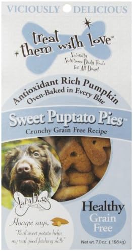 The Lazy Dog Cookie Co Inc Sweet Puptato Pies (Grain Free),  7 Ounce Boxes (Pack of 3)