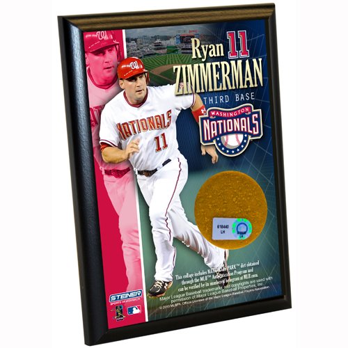 MLB Washington Nationals  Ryan Zimmerman 4-by-6-Inch Dirt Plaque
