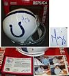 Marvin Harrison Signed Colts Riddell Deluxe Full-Size Replica Helmet Indianapolis Colts NFL
