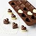 Bekith Heart Shaped Silicone Mold for Chocolate, Jelly and Candy - 15-piece Per Mold (Set of 4)