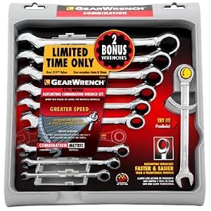 Danaher Tool 485109 Gearwrench 10 Piece Metric Ratcheting Wrench Set by 