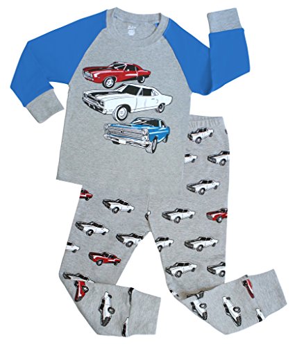 Boys Cars Pajamas Children Christmas PJs 100% Cotton Size 2-10 Years