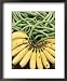 Bananas and Green Beans at the Market, Martinique, Lesser Antilles Cuisine Framed Art Poster Print by Yadid Levy, 18x22