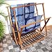 Le spa Premium Plantation Teak Wood Folding Towel Rack, Set of 2