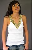 ABS Allen B Schwartz - ABS Allen B Schwartz Jeweled White Tank Top