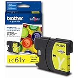Brother LC61Y Ink Cartridge -325 Retail Packaging-Yellow