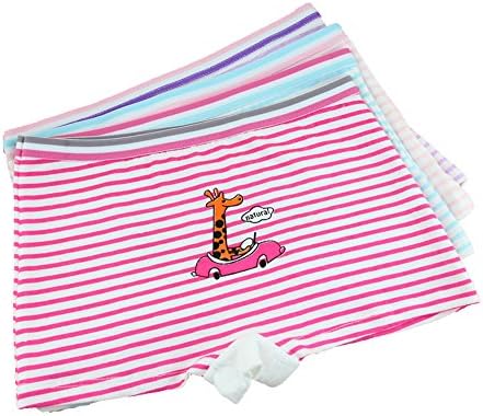 Inking Cotton Girl's Underwear Cartoon Toddler Boxer Panties 6-Pack(8-9 years old)