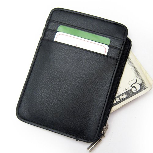 RFID Mens Leather Money Slim Front Pocket Wallet ID Credit Card Coin Holder New