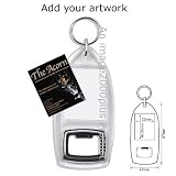 10 Clear Blank Bottle Opener insert Keyrings (add your photo)