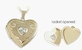 Ladies 10 karat Yellow Gold Heart Locket with 16 Necklace
