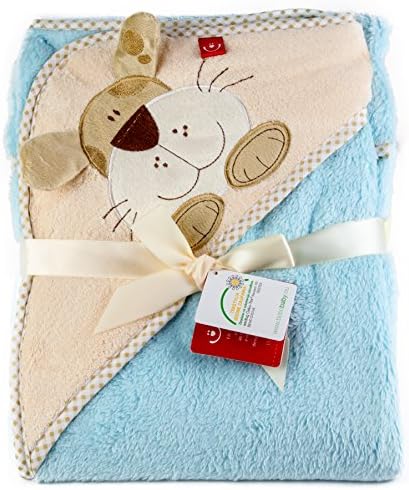 Baby Bath Towel with Hood. Microfiber - Children Hooded Towel - Warm and Cozy! Towel Size: 31x30inch (Dog)