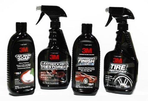 3M Professional Complete Car Care Gift Kit (Soap, Interior & Tire Cleaner, Wax). 3MGiftSet. 39000, 39040, 39042, 39030.