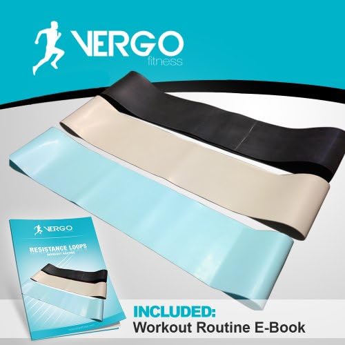 3 Premium High Quality Exercise Loop Bands + Workout Routine E-book - Resistance Loops Designed to Sculpt and Tone Your Body - 3 Perfect Strengths (Light, Medium, Heavy) - Unique Layering Technology Providing Ultra High Durability
