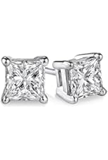 PARIKHS Princess cut Diamond stud Popular Quality in White Gold & Yellow Gold, 0.04 ct - 2.00 ct, I2 clarity (IGI Certified from 0.70 ct & above)
