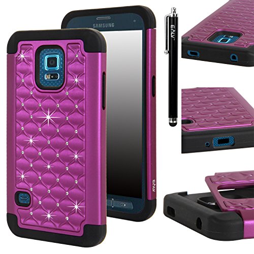 Galaxy S5 Sport Case, E LV Galaxy S5 Sport Case, S5 Sport Bling Case (Sprint) - Full Body Hybrid Armor Protection for Samsung Galaxy S5 Sport with Backstand with 1 Black Stylus - purple Galaxy S5 Sport Case, E LV Galaxy S5 Sport Case, S5 Sport Bling Case (Sprint) - Full Body Hybrid Armor Protection for Samsung Galaxy S5 Sport with Backstand with 1 Black Stylus - purple