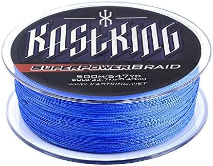 KastKing SuperPower Blue Braided Fishing Line 500M(547 Yard)-15LB