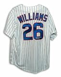 Autographed Billy Williams Chicago Cubs Majestic Jersey Inscribed HOF 87