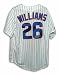 Autographed Billy Williams Chicago Cubs Majestic Jersey Inscribed HOF 87