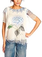 Glamour Paris Blusa (Azul / Blanco)