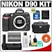 Nikon D90 Digital SLR Camera Body + Nikon MB-D80 Battery Grip + 16GB Memory Card + Nikon EN-EL3e Battery + Case + Cameta Bonus Accessory Kit