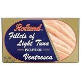 Roland Fillets of Light Tuna in Olive Oil, Ventresca, 4-Ounce Package (Pack of 5)