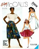 McCall's 2009 Sewing Pattern Misses Circular Skirt & Applique Size 8