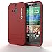 HTC One M8 Case, Ghostek Bullet Series for HTC One M8 Slim Premium Protective Armor Hybrid Impact Fitted Smooth Hard Soft Cover Carrying Case | Screen Protector | Kickstand | Ultra Fit Exchange (Red)