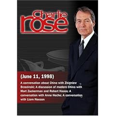 Charlie Rose with Zbigniew Brzezinski; Robert Haass & Mort Zuckerman; Anne Heche; Liam Neeson (June 11, 1998)
