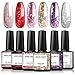 Modelones Glitter Gel Nail Polish Set - 6pcs 10ml Soak Off UV LED Glitter Diamond Series Nail Gel Varnish Manicure Kit