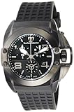 TechnoMarine Men's 908003 BlackWatchChronograph Black Dial Black Rubber Watch