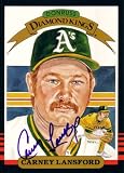 Carney Lansford autographed A's 1985 Donruss 5x7 Diamond King card