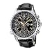 Casio Edifice - EF-527L-1AVEF - Montre Homme - Quartz Analogique - Chronographe - Bracelet en Cuir Noir - Dateur
