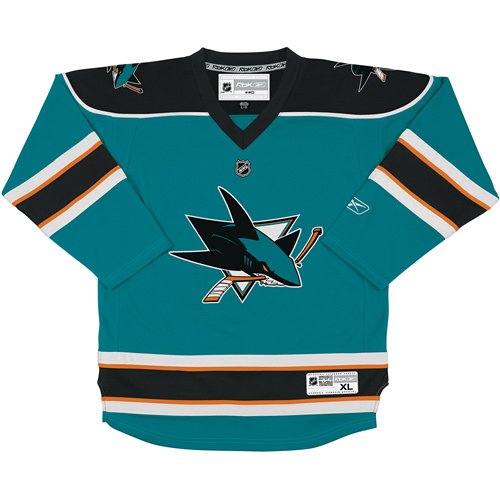 NHL Youth San Jose Sharks Team Color Replica Jersey - R58Hwbrr (Teal, Small/Medium)