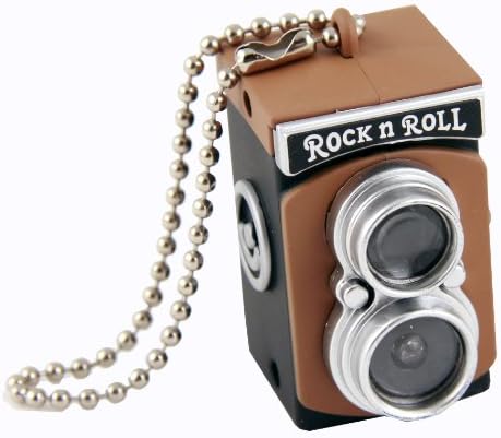 Mini Vintage Camera Toy Keychain Keyring with Flash Torch Charm Decoration