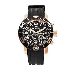 TW Steel Men's TW93 Grandeur Diver Black Rubber Chronograph Dial Watch