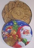 Gourmet Food : Scott's Cakes 1 lb. Brownie Chunk Cookies in a Santa's Toys Tin