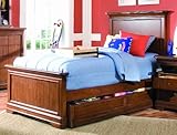 IMAGE OF Lea Furniture - Lea Youth Furniture Lea Elite Classics Panel Bed with Option to add Underbed Storage (Brown Cherry)
