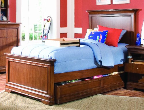 Lea Furniture - Lea Youth Furniture Lea Elite Classics Panel Bed with Option to add Underbed Storage (Brown Cherry)