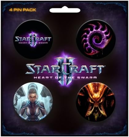 Starcraft II Pin Pack Set of 4 Buttoms Heart of Swarm New Toys Gifts j3926